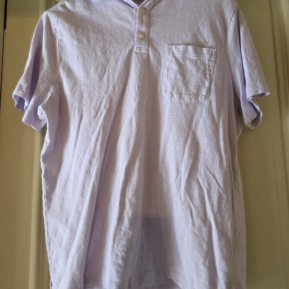 Men's Lavender Short Sleeve Polo Shirt
